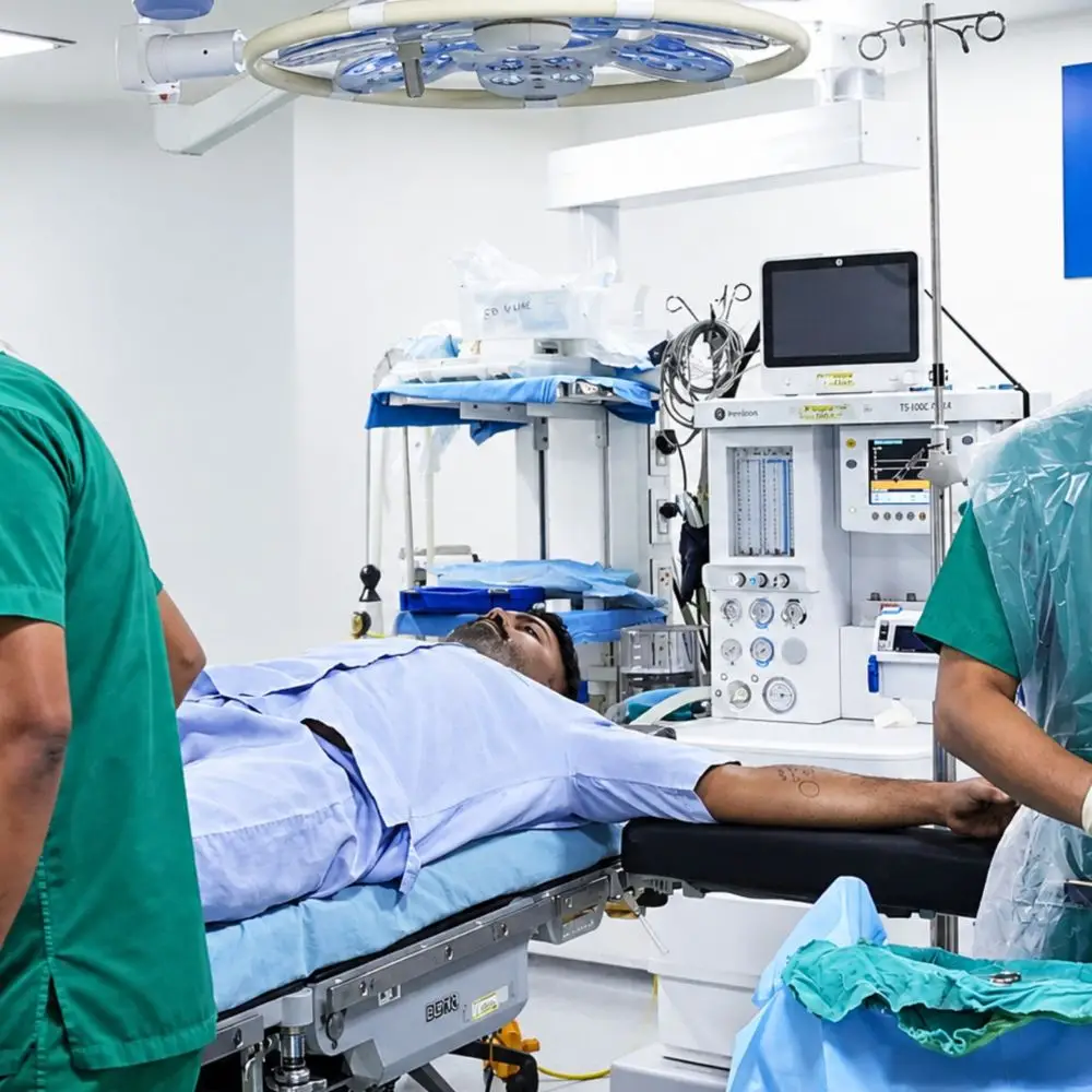 paitient in OT for Varicocele microsurgery